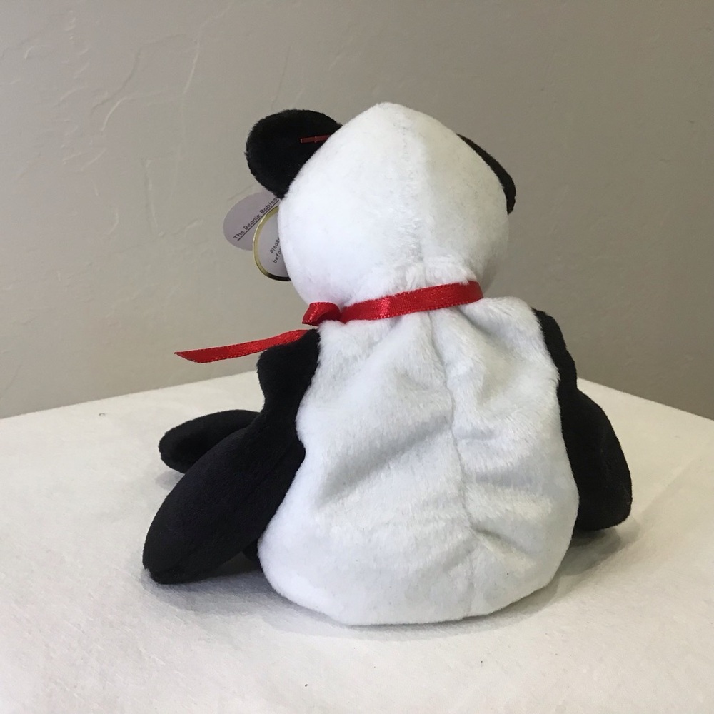 Fortune the Panda Beanie Baby – 1997 RETIRED – NWT –w/ Display Case - Picture 6 of 7